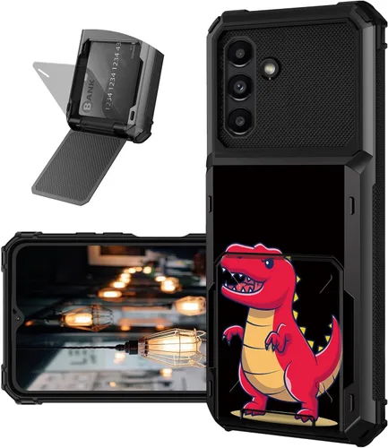 Vista 25 de Funda tipo cartera para Samsung Galaxy A54 5G con ranura para tarjetero, funda con tapa híbrida de doble capa, resistente, a prueba de golpes, funda