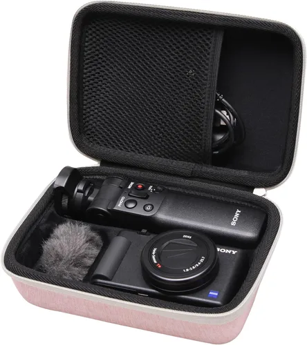 Vista 15 de L LTGEM Estuche para cámara compatible con Sony ZV-1F / ZV-1 / ZV-1 II Vlog Cámara digital, trípode, micrófono y kit de accesorios Vlogger, Negro