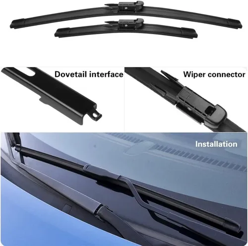 Vista 3 de Limpiaparabrisas delantero compatible con TT Mk2 8J 2006-2014 parabrisas ventana 22 + 21 pulgadas 2006 2007 2008 2009 2010 2011 2012 2013