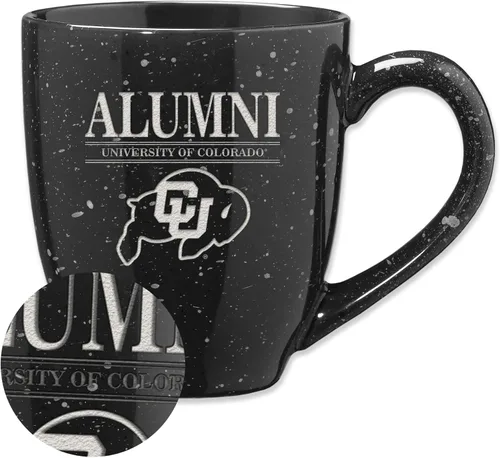 Vista 64 de Rico Industries NCAA Illinois Fighting Illini Alumni - Taza de café de cerámica moteada grabada con láser de 16 onzas