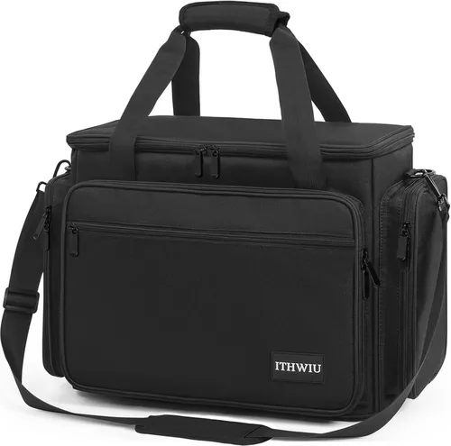 Vista 4 de Estuche de transporte para máquina de coser con múltiples bolsillos de almacenamiento para accesorios, bolsa universal de almacenamiento compatible