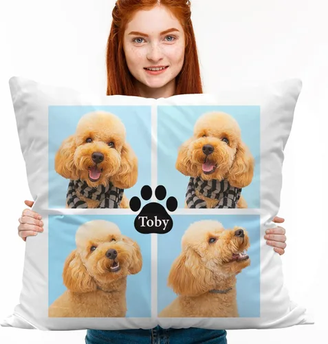 Vista 13 de Almohada personalizada con relleno, almohadas personalizadas con texto de imagen, impresión de doble cara 5 tamaños y 10 colores, almohada 1 Foto
