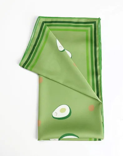 Vista 6 de Gerinly - Linda bandana para mujer con estampado de frutas, cuadrado, pañuelo, bufanda, diadema, accesorio veraniego