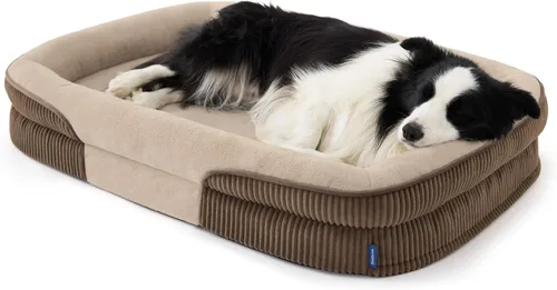 Vista 24 de Bedsure Camas ortopédicas para perros con cojín ovalado de 360 °, perro de Carbón