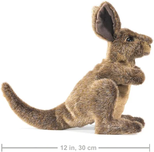 Vista 2 de Folkmanis Marioneta de mano canguro pequeña, marrón; bronceado, 1 EA