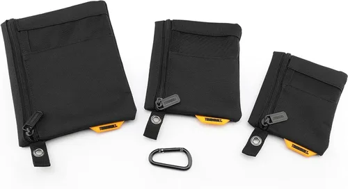 Vista 8 de ToughBuilt Bolsas de cierre de 3 piezas, bolsas de almacenamiento de tela balística 1680D resistentes con asas y cremalleras reforzadas