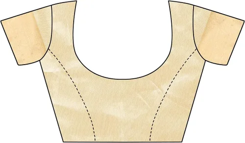 Vista 5 de Mithila Root Sari tradicional tejido de seda de poliéster de algodón para mujer india con blusa sin coser