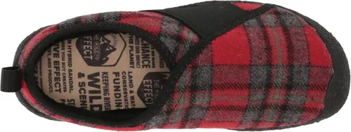 Vista 5 de KEEN Pantuflas casuales Howser Wrap para mujer, negro, rojo, cuadros (Red PlaidBlack)