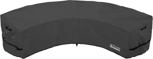 Vista 12 de ULTCOVER Funda de sofá modular para patio en forma de L con orientación a la izquierda, impermeable para muebles de sección exterior de 4 plazas