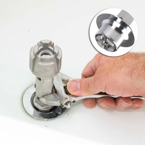 Vista 7 de HAUTMEC Llave de extracción de drenaje de bañera de aluminio de servicio pesado PL0030
