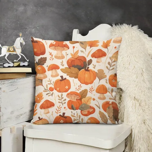 Vista 15 de Fundas cuadradas decorativas de Acción de Gracias, diseño de pájaros, flores, decoración del hogar, 12 x 12 pulgadas, otoño, Acción de Gracias