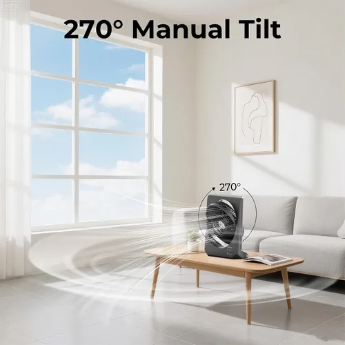 Vista 6 de PANERGY Ventilador de batería recargable de 20000 mAh, ventilador de caja cuadrada de 10 pulgadas con tiempo de funcionamiento de 55 horas, 4