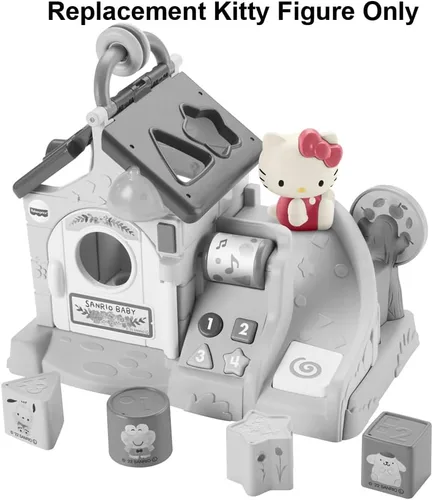Vista 4 de Pieza de repuesto para Fisher-Price Sanrio Baby Activity Playhouse Playset – HGR34 ~ Figura de gatito de repuesto ~ Inspirado en Hello Kitty
