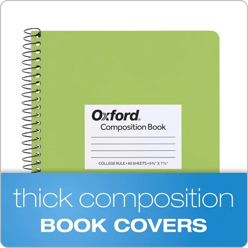 Vista 2 de Oxford Composition - Cuadernos en espiral, paquete de 4, los colores de la cubierta varían, papel rayado universitario, diarios escolares de 9-3/4 x