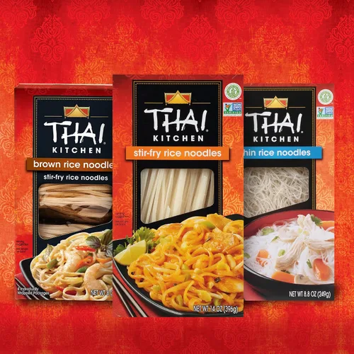 Vista 18 de Thai Kitchen Fideos de arroz salteados, sin gluten, sin OMG, dos ingredientes, cocción rápida, para Pad Thai y otros platos salteados, 14 onzas