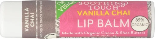 Vista 4 de Soothing Touch, Bálsamo labial, vegano, Vanl Chai, 12 en una caja Net WT.25 OZ (0.25 oz)