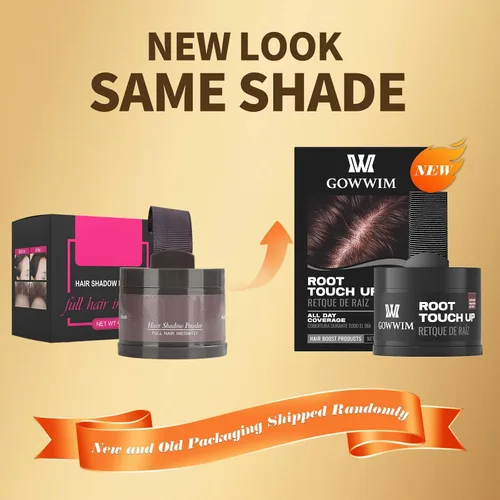 Vista 2 de Polvo para la línea del cabello (caoba) - Cubra instantáneamente las raíces de cabello canoso, sombra para el color del cabello, retoque