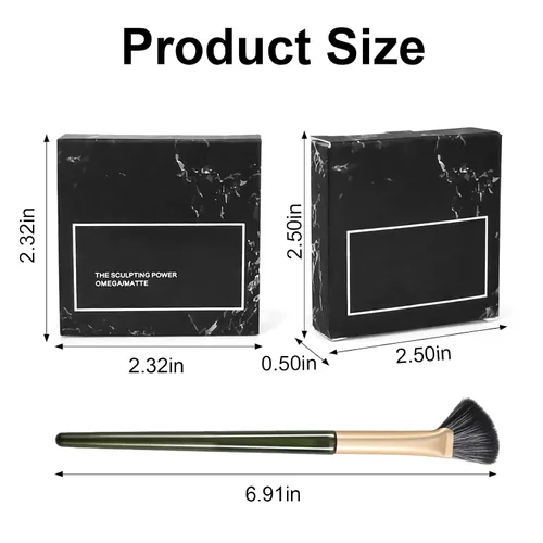 Vista 7 de Paleta de contorno Bronzer, polvo de contorno mate, bronceador tono fresco para piel clara y clara, contorno mate construible, polvo gris