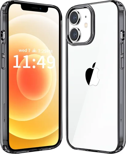 Vista 10 de JJGoo Compatible con iPhone 12 y 12 Pro funda transparente, transparente a prueba de golpes, delgada, antiarañazos, carcasa protectora trasera