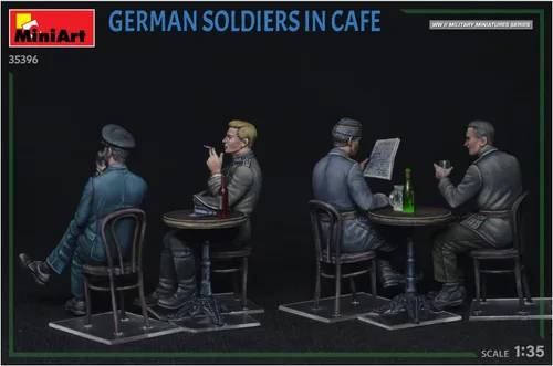 Vista 7 de MiniArt Mini Art 550035396 35396 Figura 1:35 Soldados alemanes en café (4) Réplica fiel, construcción de modelos, kit de plástico, manualidades