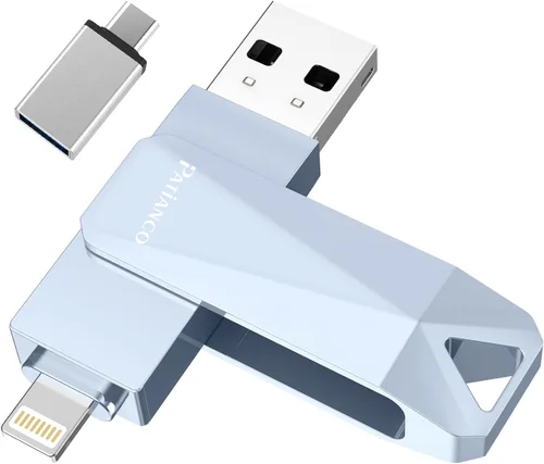 Vista 9 de Unidad flash USB para iPhone de 512 GB con certificación MFi de Apple, unidad de pulgar para iPhone, memoria para iPad/iPhone/computadora, disco