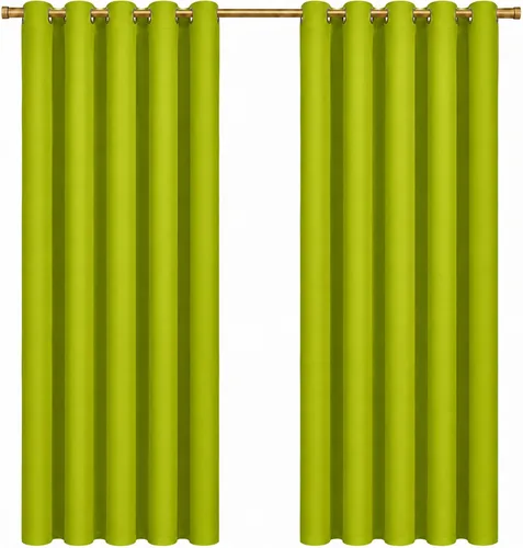 Vista 26 de KEMCO Cortinas opacas para oscurecer la habitación, con aislamiento térmico y ojales, para sala de estar, bunglow