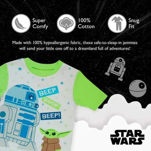 Vista 3 de Star Wars Conjunto de pijama de algodón ajustado de 2 piezas para niño