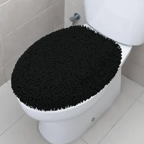 Vista 14 de TREETONE Shaggy - Funda de felpilla para tapa de inodoro de baño, fundas de asiento de felpa ultra suave, esponjosa y absorbente, 19 x 21 pulgadas