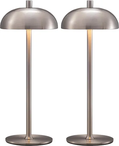 Vista 10 de Juego de 2 lámparas de mesa LED inalámbricas pequeñas de 12 pulgadas, lámpara de escritorio portátil impermeable, luces de batería recargable