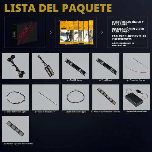 Vista 3 de VONADO Kit de luz LED compatible con Lego Bugatti Bolide Agile Blue, iluminación de bricolaje para Lego 42162 Juego de construcción - Luces Bugatti