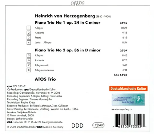 Vista 2 de Herzogenberg Piano Trios 1 & 2