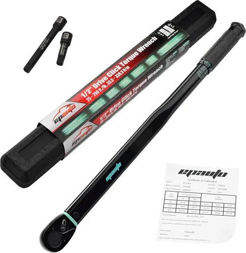 Vista 8 de EPAuto Llave dinamométrica de clic de 1/2 pulgada, 10-150 pies/libra, 13.6-203.5 N/m, negro
