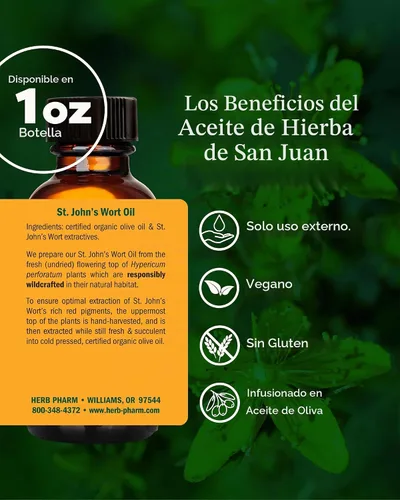 Vista 2 de Herb Pharm Aceite tópico de hierba de San Juan - 1 onza