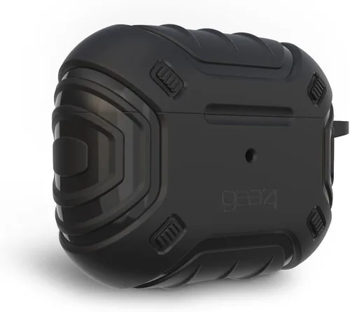 Vista 10 de Gear4 Apollo Snap - Funda para AirPods de 3ª generación, compatible con carga inalámbrica, llavero con mosquetón incluido, color negro