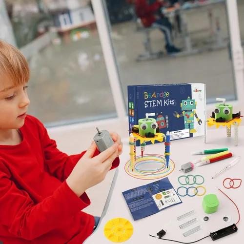 Vista 7 de Paquete de 4 kits de robot STEM Doodling, juguetes STEM para manualidades a