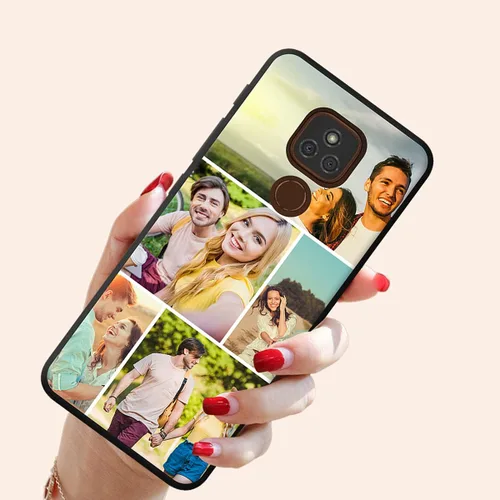 Vista 2 de Funda de teléfono personalizada para Moto E7 Plus, funda multifoto, funda de TPU antiarañazos, funda protectora suave, funda personalizada