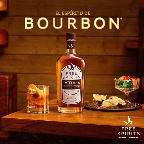 Vista 5 de Free Spirits Zero Proof Bourbon Alternative, Whisky Style Spirit, 25.4 fl oz Award Winning Non-Alcoholic Bourbon for Mocktails, Low Calorie
