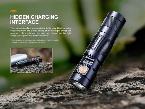 Vista 10 de Fenix Linterna EDC E09R, 600 lúmenes USB-C recargable, con organizador