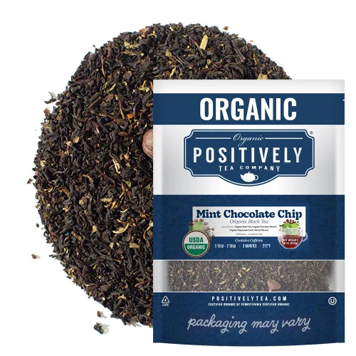 Vista 79 de Bolsas de hojas sueltas para té. Orgánicas por USDA. Positively Tea LLC.