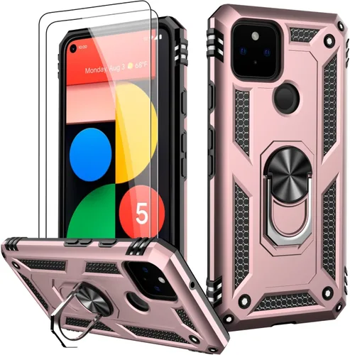 Vista 70 de LUMARKE para Google Pixel 3A XL - Funda con protector de pantalla, funda protectora grado militar probada contra caídas de 16 pies con soporte