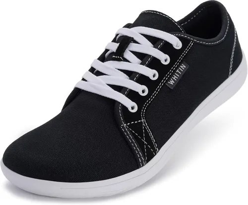Vista 11 de WHITIN Zapatillas de lona anchas estilo casual para hombre W81V2 W81 V2 Todo Negro (Lienzo)