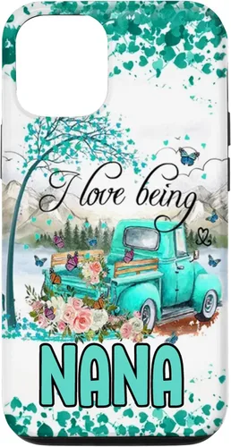 Vista 28 de I Love Being Nana Flower Butterflies Truck PC Case for iPhone 17