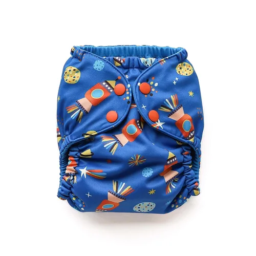 Vista 15 de Esembly Funda para pañales de tela – Pañal de natación reutilizable, impermeable, transpirable, capa exterior ajustable sobre interior absorbente