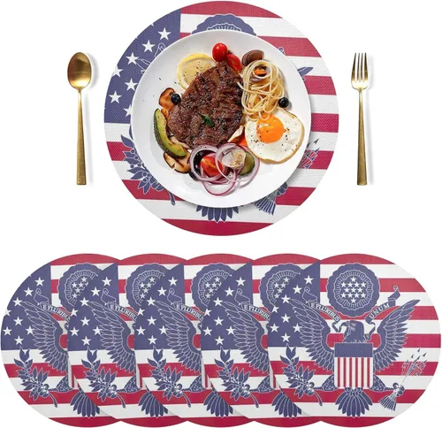 Vista 33 de Agender Pride Flag Round Placemats 15 Inch Seasonal Table Mats Decorative Table Mats for Home Kitchen Holiday Decoration