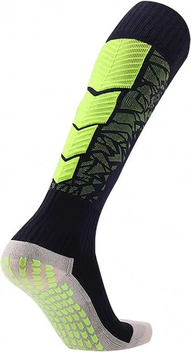Vista 9 de Calcetines deportivos unisex gruesos hasta la rodilla con puntos de goma para espinilleras de béisbol/fútbol/fútbol