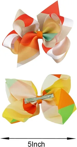 Vista 3 de BGFKS Falda tutú de tul de ballet en capas para niñas pequeñas con lazos coloridos para el cabello