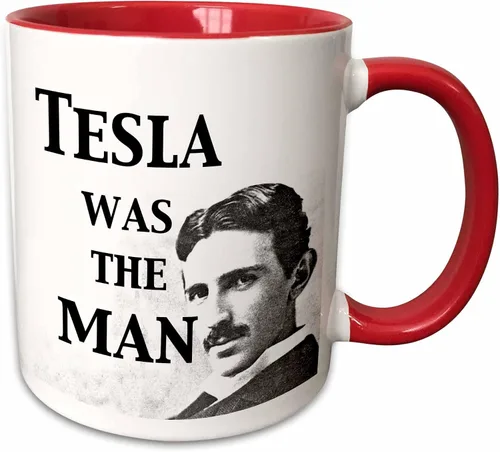 Vista 10 de 3dRose Tesla Was The Man - Taza de 11 onzas, color negro