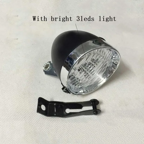 Vista 7 de Brillante con 3leds clásico ciclismo bicicleta faro retro faro delantero vintage bicicleta lámpara LED seguridad niebla noche cabeza accesorios