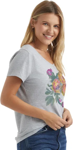 Vista 3 de Hanes - Camiseta de manga corta con cuello en V para mujer