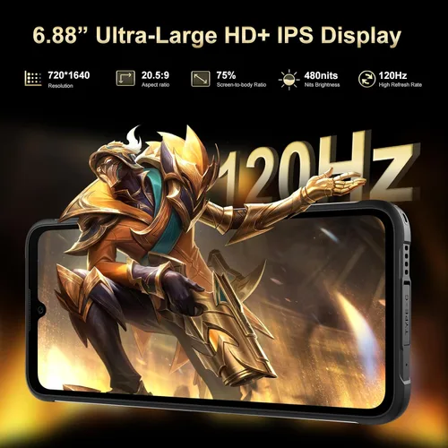 Vista 2 de FOSSIBOT F112 Pro 5G Smartphone resistente desbloqueado, 24GB+256GB/1TB Android 14 Teléfono resistente, 7150mAh batería teléfono celular, pantalla